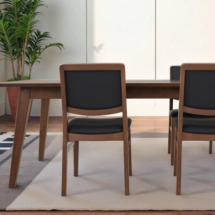Cary Mid-Century Modern Vegan Leather Dining Chair - Ashcroft Furniture