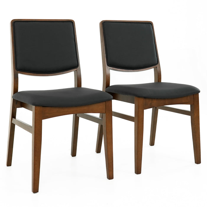 Cary Mid-Century Modern Vegan Leather Dining Chair - Ashcroft Furniture
