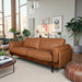 Utica Premium Leather Living Room Sofa with Metal Legs & Sustainable Materials - Ashcroft Furniture