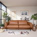 Utica Premium Leather Living Room Sofa with Metal Legs & Sustainable Materials - Ashcroft Furniture