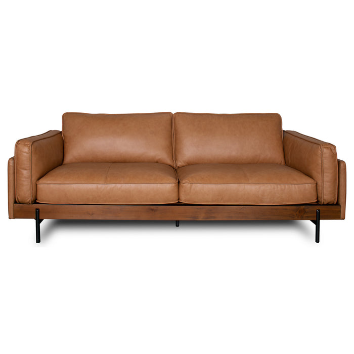 Utica Premium Leather Living Room Sofa with Metal Legs & Sustainable Materials - Ashcroft Furniture