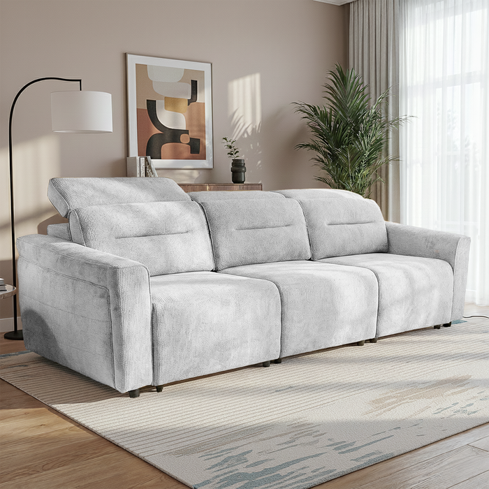 Falmouth Transformable Power Slider Sofa with Ergonomic Headrests and USB Ports | Ashcroft Imprts Furniture