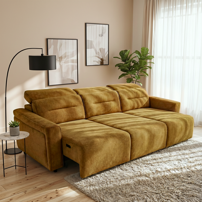 Falmouth Transformable Power Slider Sofa with Ergonomic Headrests and USB Ports | Ashcroft Imprts Furniture