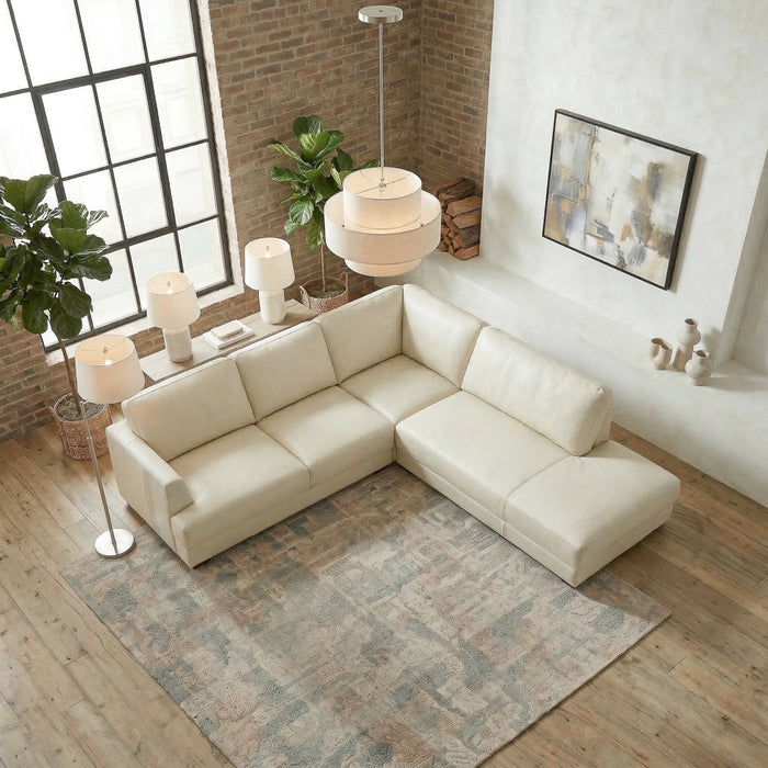 Glander Modern Sectional | Top-Grain Leather & Pocket Spring Support | Ashcroft Imports Furniture