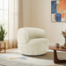 Thornton Chenille Upholstered Swivel Barrel Chair with Foam-Padded Support | Ashcroft Imports Furniture