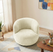 Thornton Chenille Upholstered Swivel Barrel Chair with Foam-Padded Support | Ashcroft Imports Furniture