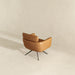 Camila Mid-Century Modern Swivel Armchair | Genuine Leather &amp; Qubic Design | Ashcroft Imports Furniture