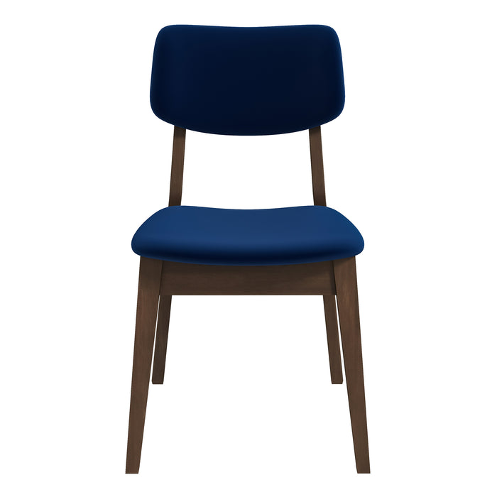 Carlos Mid-Century Modern Velvet Dining Chairs | Solid Wood &amp; Split Back Design | Ashcroft Imports Furniture