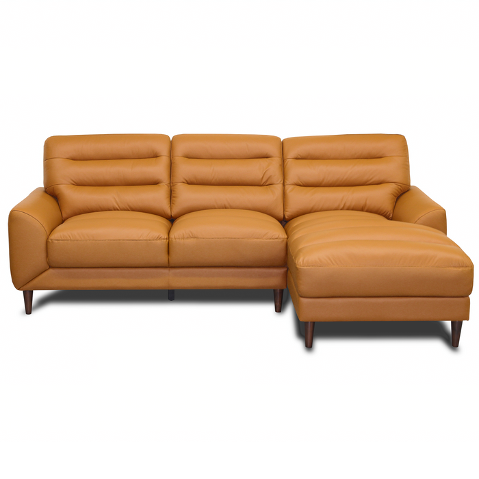 Clarion 3-Seater Genuine Leather Sectional Sofa with Right-Facing Chaise | Ashcroft Imports Furniture