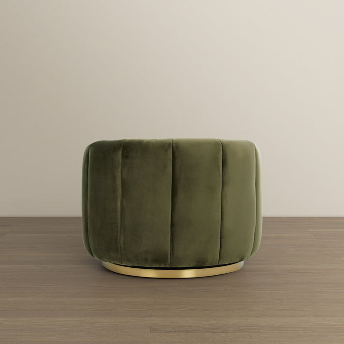 Cosey Mid-Century Modern Swivel Chair with Gold Base | Ashcroft Imports Furniture