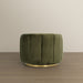 Cosey Mid-Century Modern Swivel Chair with Gold Base | Ashcroft Imports Furniture