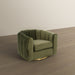 Cosey Mid-Century Modern Swivel Chair with Gold Base | Ashcroft Imports Furniture