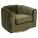 Cosey Mid-Century Modern Swivel Chair with Gold Base | Ashcroft Imports Furniture