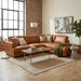 Glander Modern Sectional | Top-Grain Leather & Pocket Spring Support | Ashcroft Imports Furniture