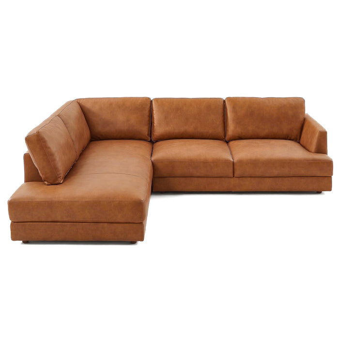 Glander Modern Sectional | Top-Grain Leather & Pocket Spring Support | Ashcroft Imports Furniture