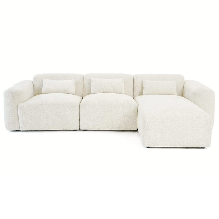 Haledon Family-Size Boucle Sectional with Chaise & Easy Clean | Ashcroft Imports Furniture