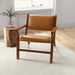 Hendrix Antique Tan Genuine Leather Arm Chair | Ashcroft Imports Furniture
