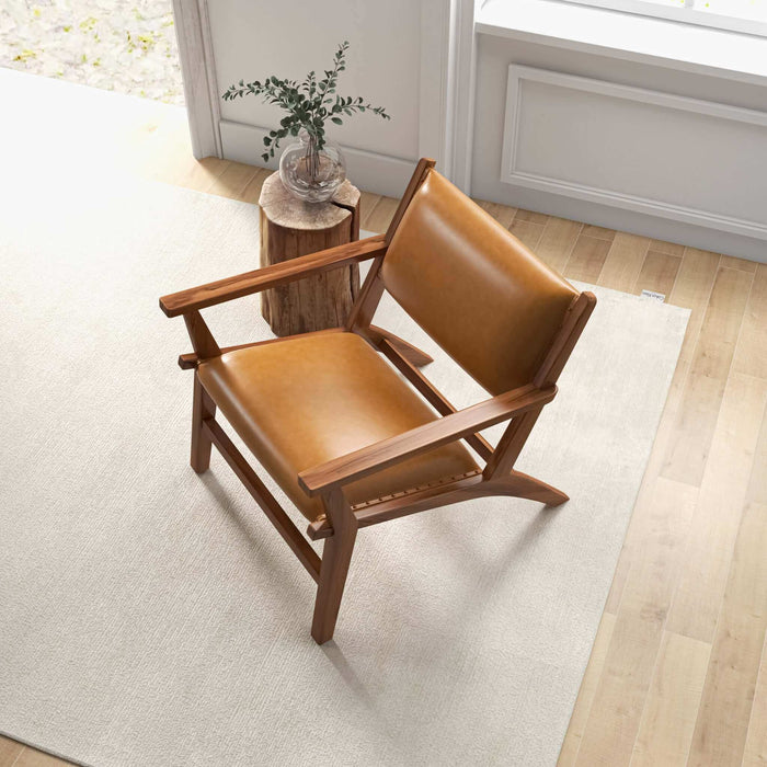 Hendrix Antique Tan Genuine Leather Arm Chair | Ashcroft Imports Furniture