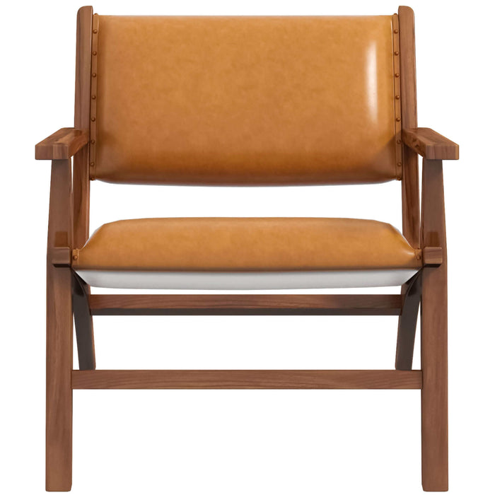 Hendrix Antique Tan Genuine Leather Arm Chair | Ashcroft Imports Furniture