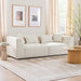 Jefferson Modern Beige Chenille Tuxedo Sofa with Biscuit Tufting | Ashcroft Imports Furniture