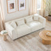 Jefferson Modern Beige Chenille Tuxedo Sofa with Biscuit Tufting | Ashcroft Imports Furniture