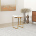 Joel Modern Boucle Counter Stool | Textured Fabric with Gold Legs - Ashcroft Imports Furniture
