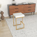 Joel Modern Boucle Counter Stool | Textured Fabric with Gold Legs - Ashcroft Imports Furniture
