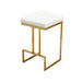 Joel Modern Boucle Counter Stool | Textured Fabric with Gold Legs - Ashcroft Imports Furniture
