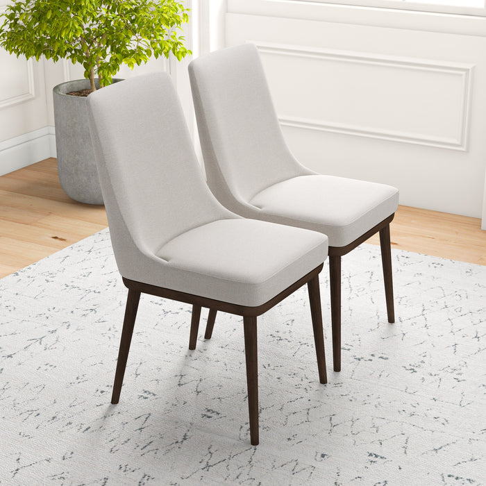 Kate Modern Dining Chair | Walnut Solid Wood Fabric Upholstery | Ashcroft Imports Furniture