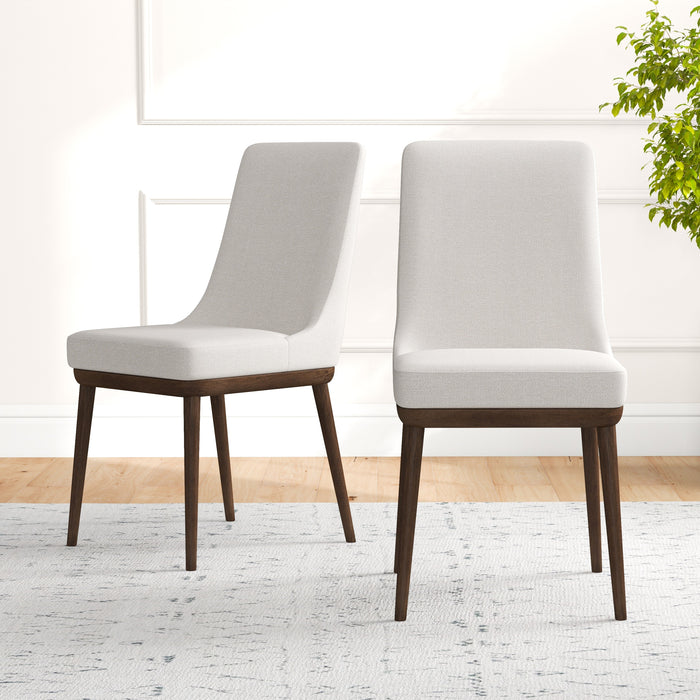 Kate Modern Dining Chair | Walnut Solid Wood Fabric Upholstery | Ashcroft Imports Furniture