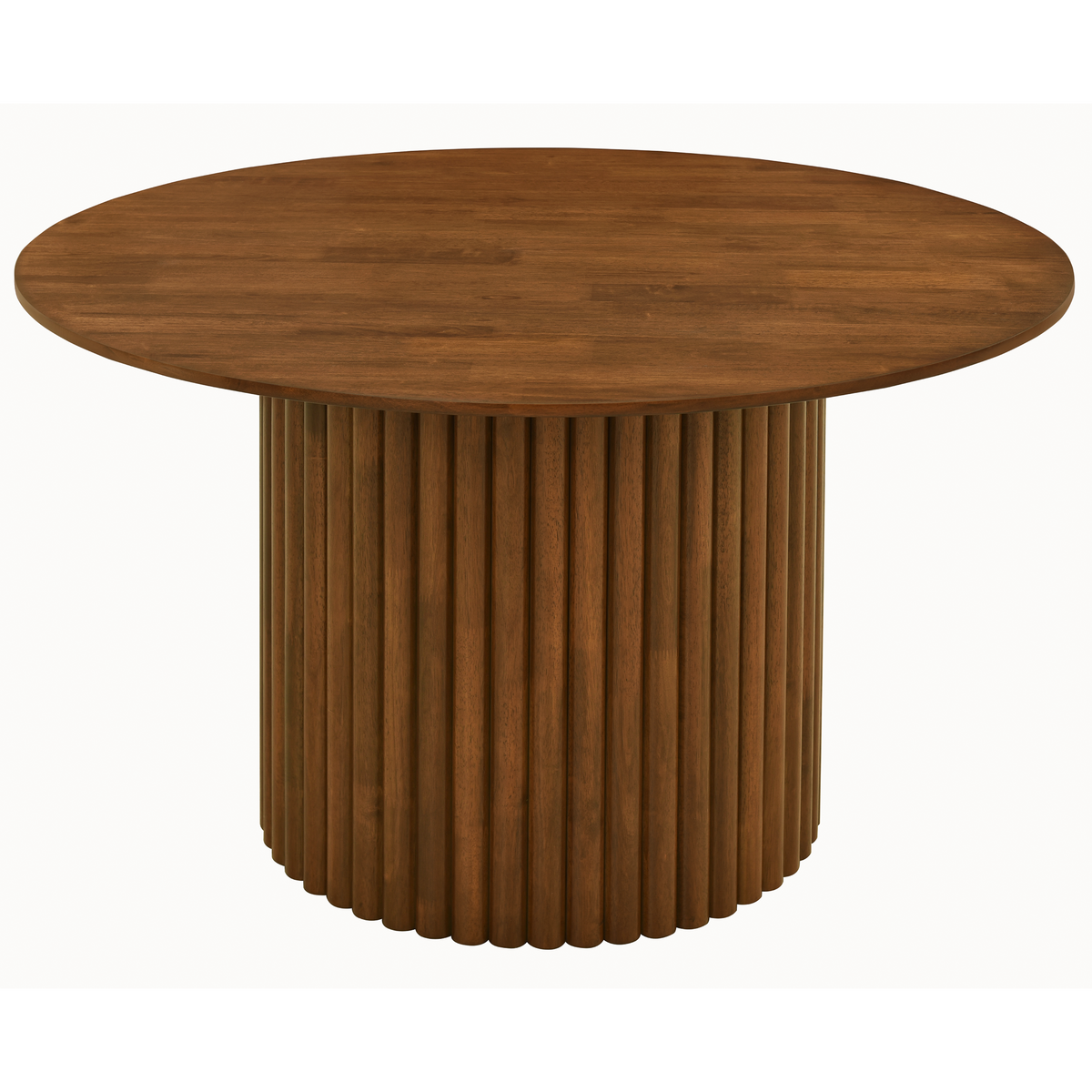 Merlin Timeless Walnut Dining Table | Sculptural Wood Pedestal Base ...