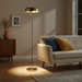 Spectra Floor Lamp | Gold Outer and White Inner | Ashcroft Imports Furniture