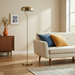 Spectra Floor Lamp | Gold Outer and White Inner | Ashcroft Imports Furniture