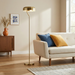 Spectra Floor Lamp | Gold Outer and White Inner | Ashcroft Imports Furniture