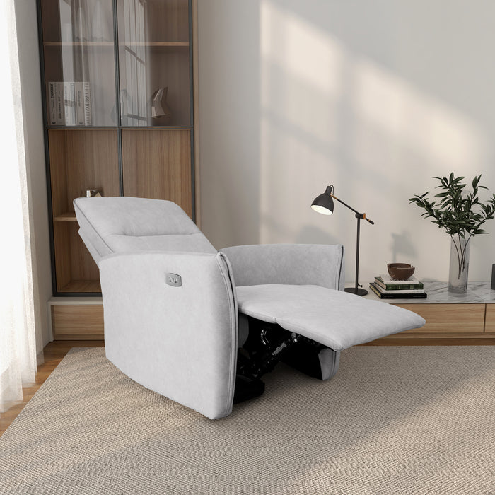 Asheville Grey Suede Recliner Chair