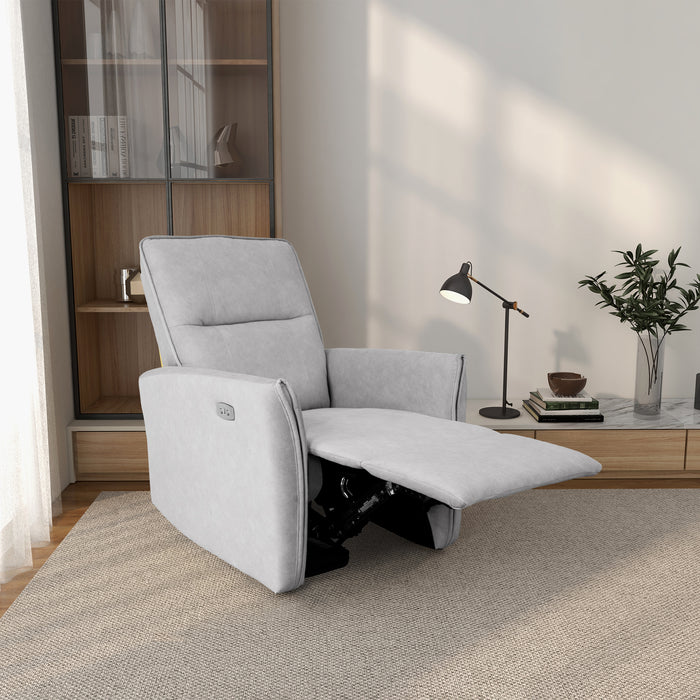 Asheville Grey Suede Recliner Chair