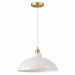 Astral Pendant Lamp | White Exterior & Gold Brass Accents