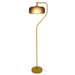 Astris Floor Lamp | Black Sprayed Shade & Gold Curved Design