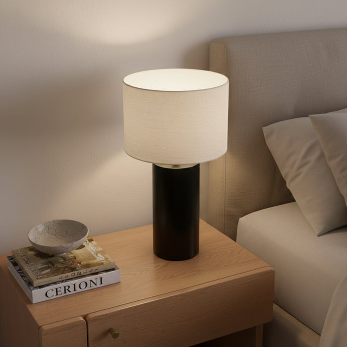 Aura Table Lamp | Matte Black & Bold Block Base 