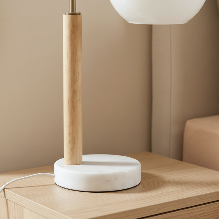 Auris Table Lamp | Brass Frame & Marble Base