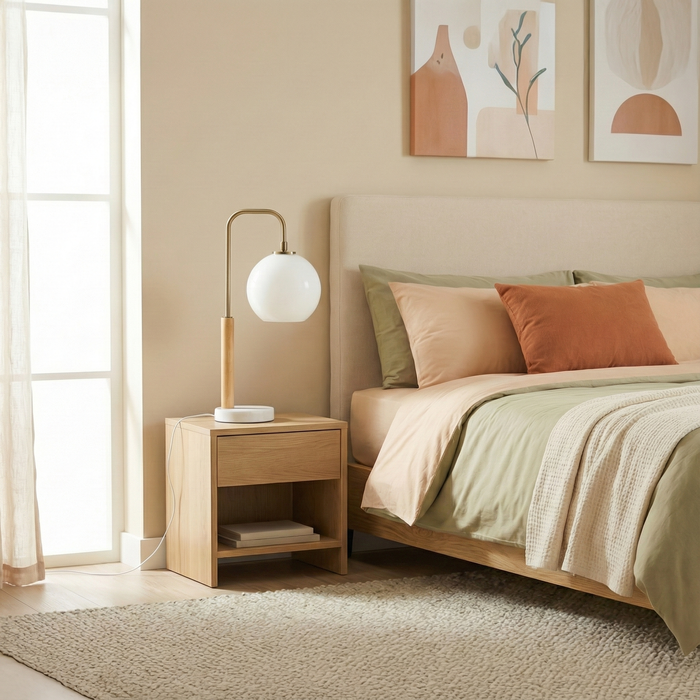 Auris Table Lamp | Brass Frame & Marble Base