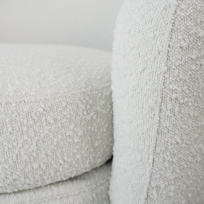 Avalon White Boucle Lounge Chair