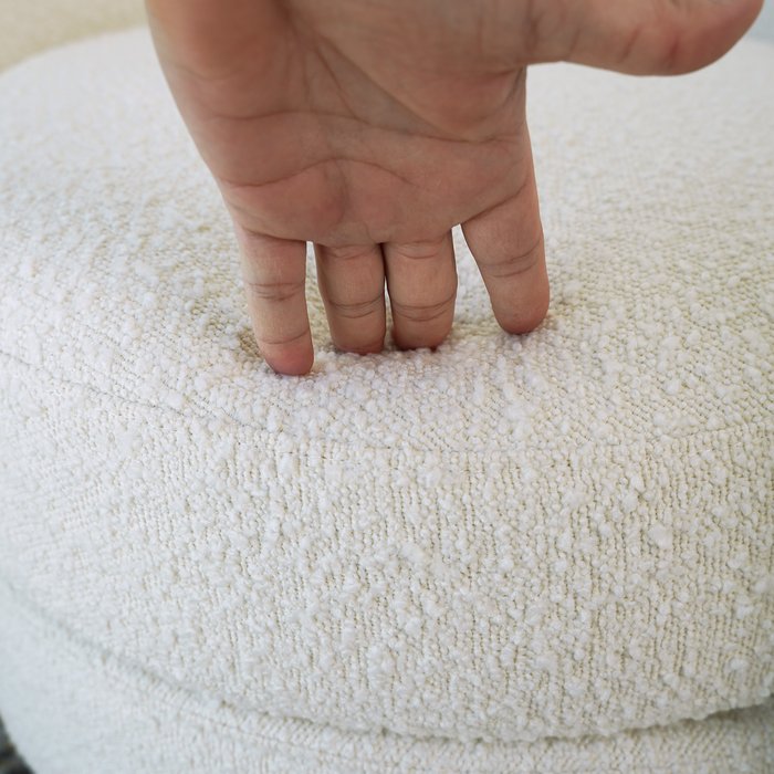 Avalon White Boucle Lounge Chair