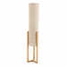 Ethos Floor Lamp | Oak Wood Base & Natural Faux Linen Shade | Ashcroft Imports Furniture