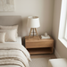 Birch Table Lamp | Natural Three-Legged Wood & Linen Shade