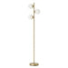 Brilliance Modern Gold Brush Floor Lamp | Opal Glass Shades | Ashcroft Imports Furniture