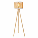 Brillo Floor Lamp | Natural Wood Tripod & Beaded Shade