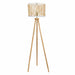 Brillo Floor Lamp | Natural Wood Tripod & Beaded Shade