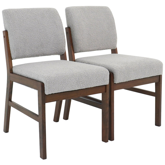 Caldwell Dining Chair | Light Grey Textured Boucle Modern Rustic Design | Ashcroft Imports Furniture