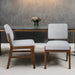 Caldwell Dining Chair | Light Grey Textured Boucle Modern Rustic Design | Ashcroft Imports Furniture